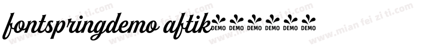 fontspringdemo aftik字体转换